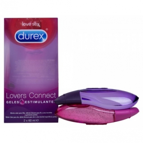 Durex Lovers Connect Efeito Calor para Ela Efeito Fresco para Ele. Lubrificante 2x60ml