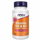 Vitamin D-3 & K-2 1000IU/45mcg 120vcaps